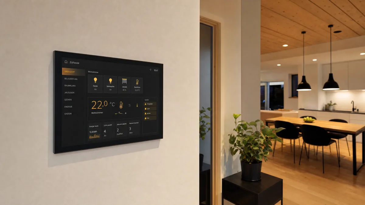 Smart Home Visualisierung auf Tablet